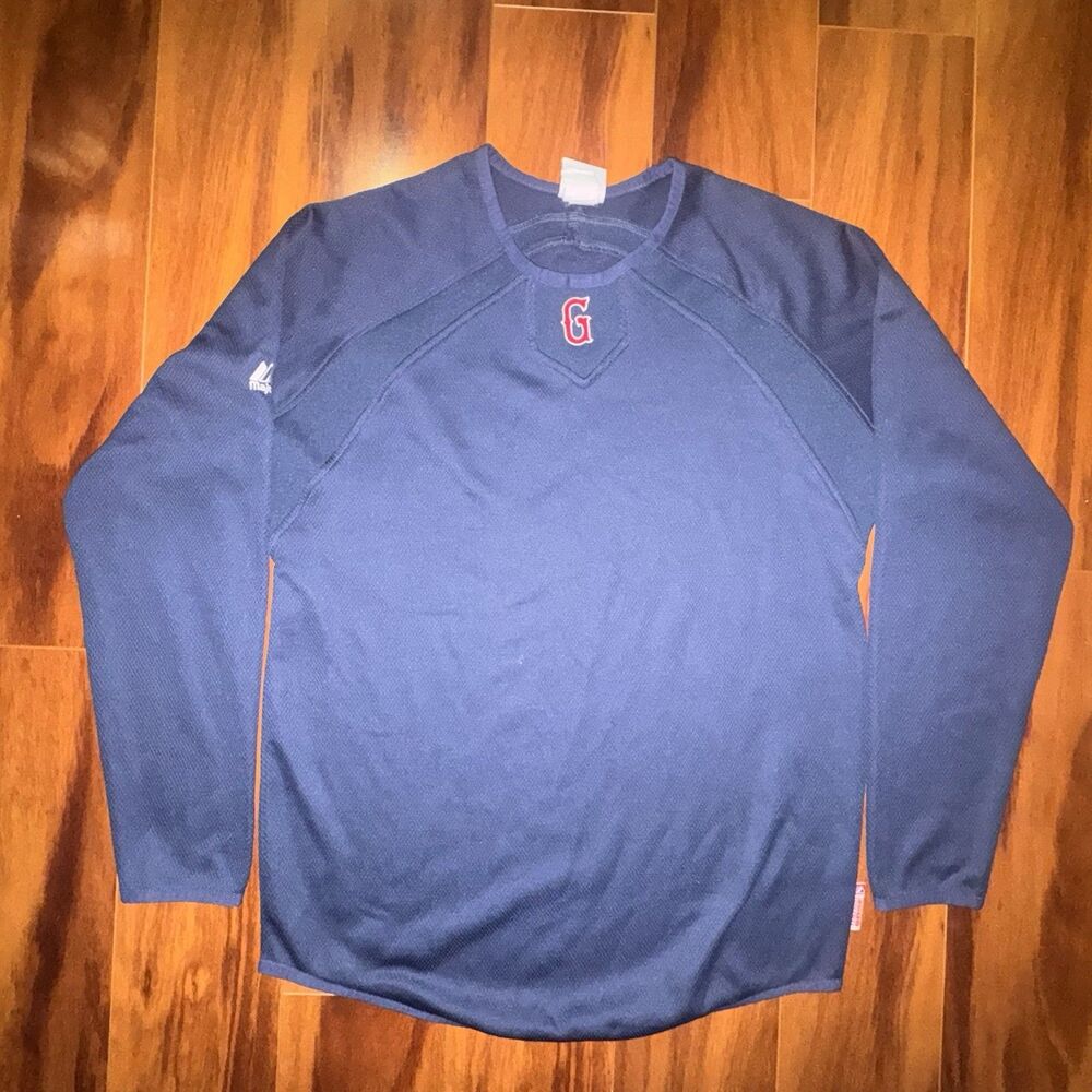 Greenville Drive Majestic Therma Base Team Issue Pullover Adult XL Blue MLB
